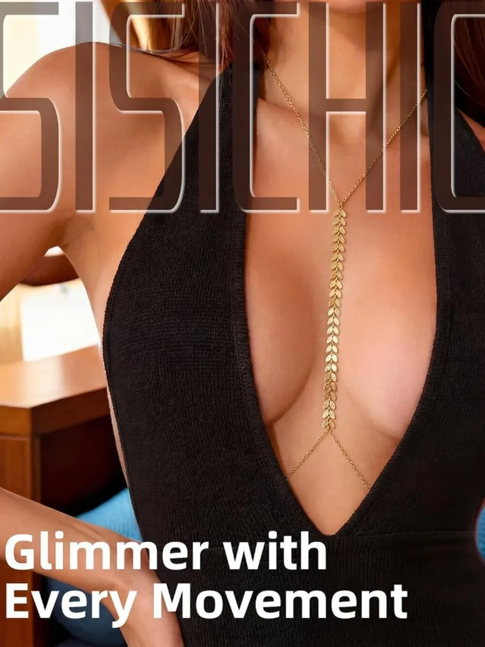 Hypoallergenic Waterproof 18K Gold Body Chain: Dainty 316L Surgical Stainless St